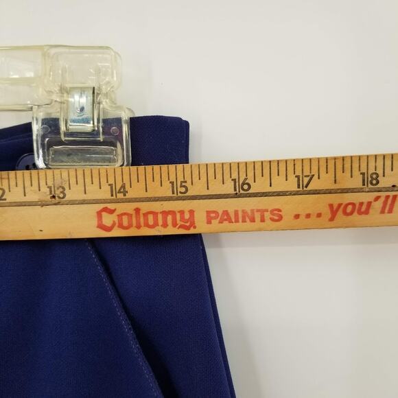 Cricket Lane VINTAGE blue skirt Pockets Polyester Blend Pencil  size 12 casual - Picture 3 of 5